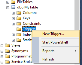 ایجاد تریگر در Sql Server