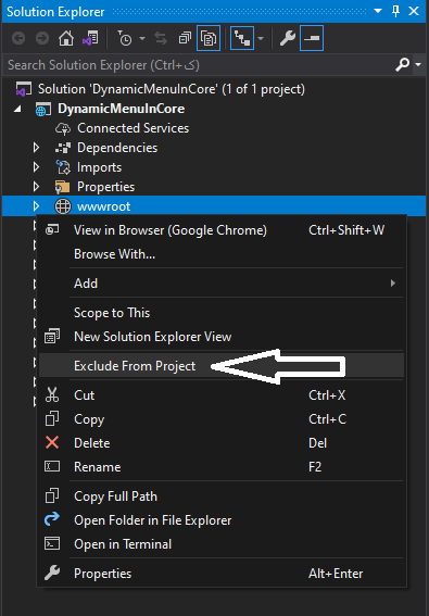 Exclude From project