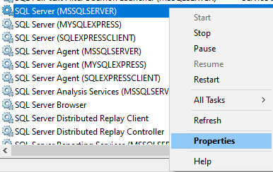 sql server srvices