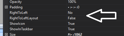 right to left in c# form
