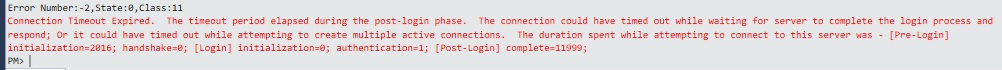 timeout connection