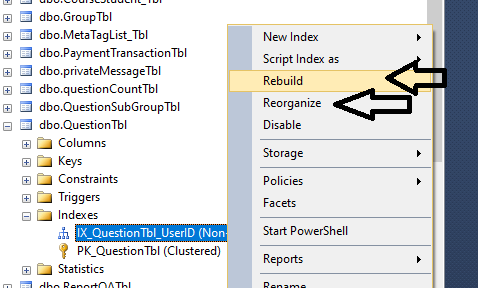 ایندکس گذاری در sql server