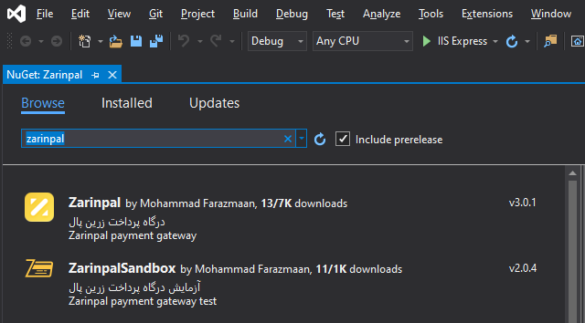 درگاه پرداخت در Asp.net core