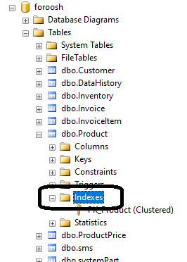 ایندکس گذاری در sql server
