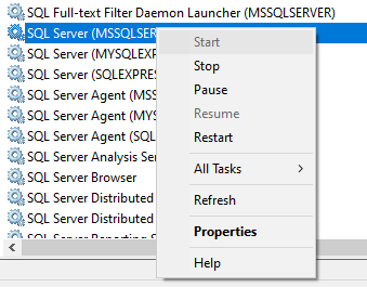 sql server services