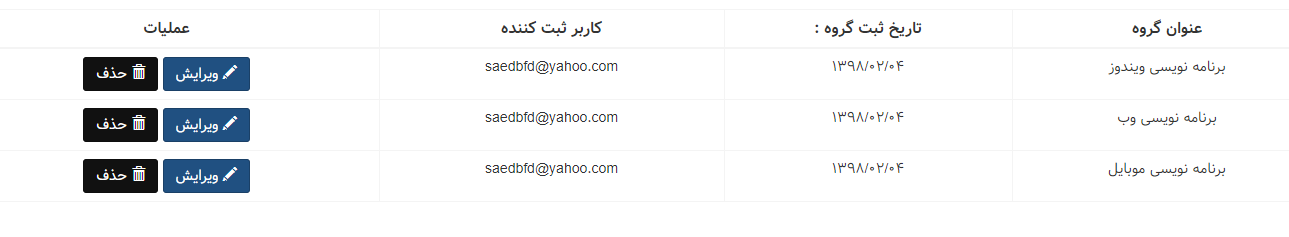 طراحی جدول واکنش گرا در بوت استرپ
