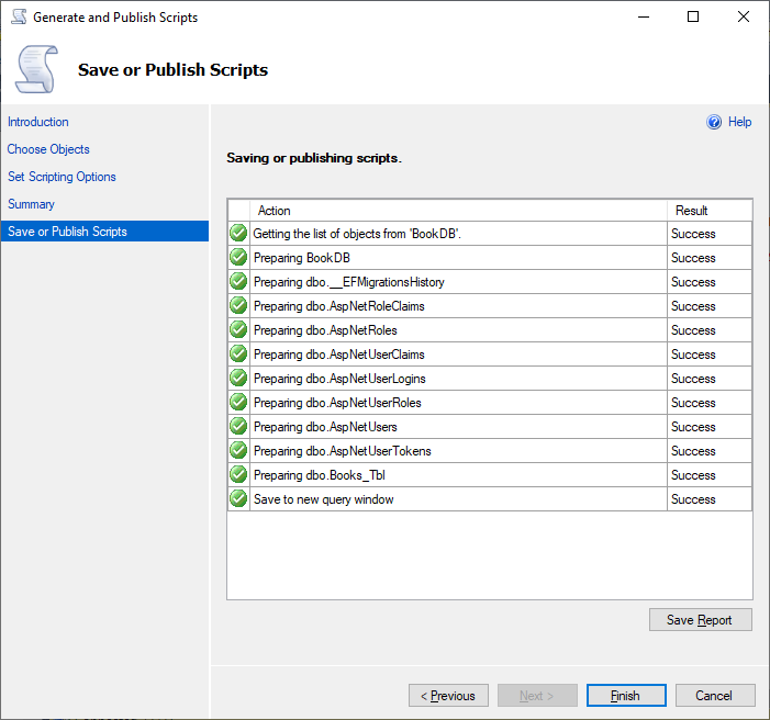 publish script file