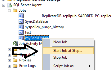 start job as step