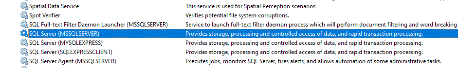 Service in windows