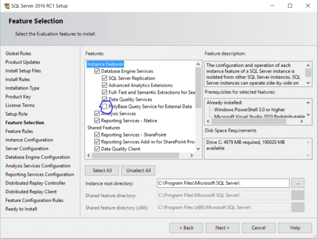 PolyBase query service for external data